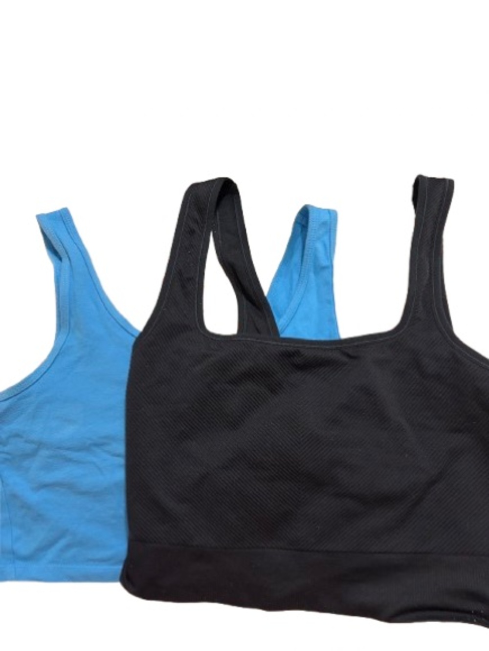 all in motion Black Seamless Square Neck tank top, blue tank top for summer